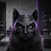 Cat Bat Mask Reusable Cat Cosplay Mask Lightweight Bat Kitty Mask for Halloween Parties Fun Photo Prop