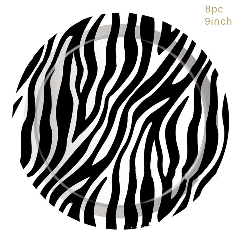 Woodland Animals Disposable Plates Jungle Safari Birthday Animals Giraffe Zebra 1st Birthday Party Decor Leopard Print Plates