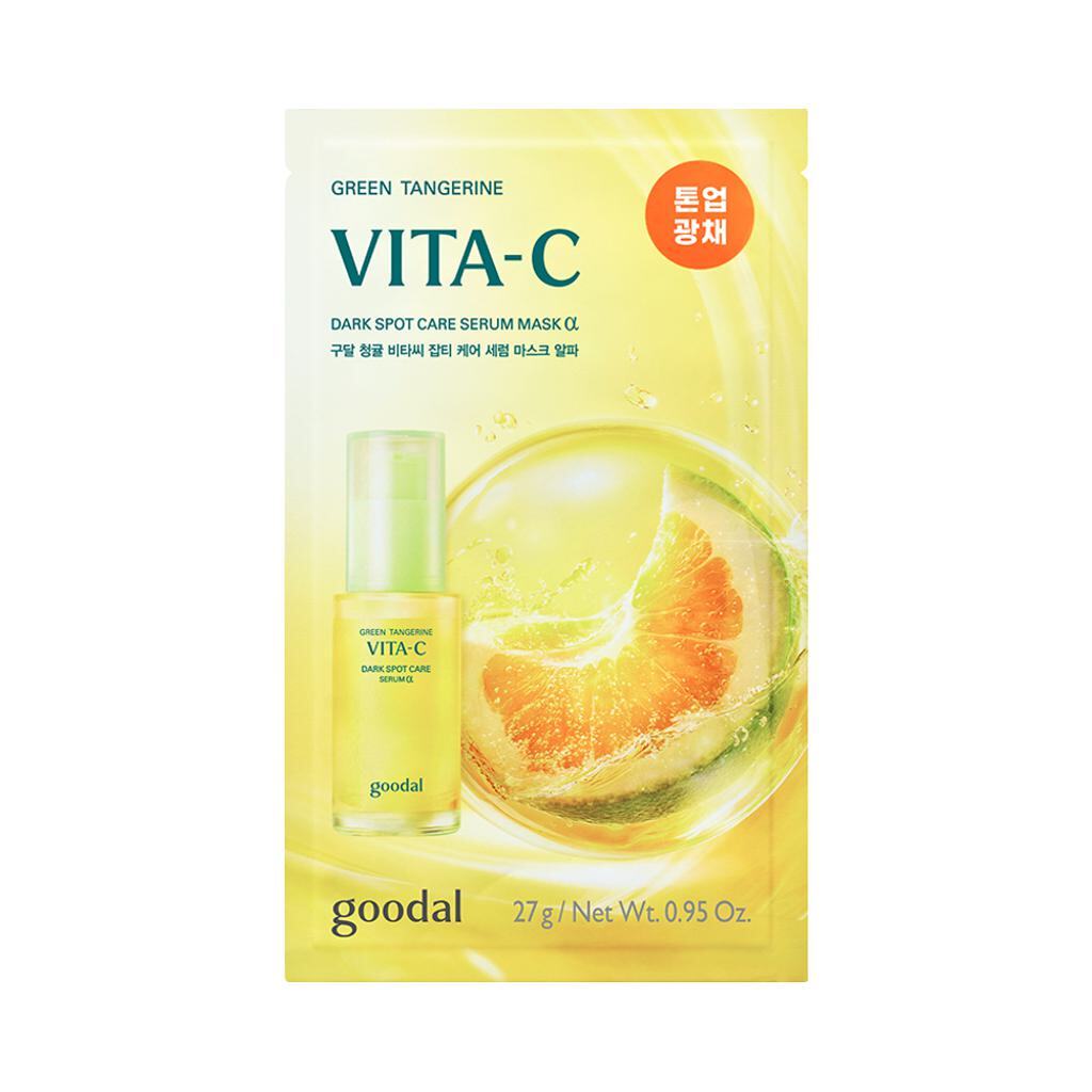 Goodal [Blemish Tone Up] Goodal Green Tangerine Vita C Blemish Care Serum Mask Alpha 5 Sheets Plan  +1 Sheet 