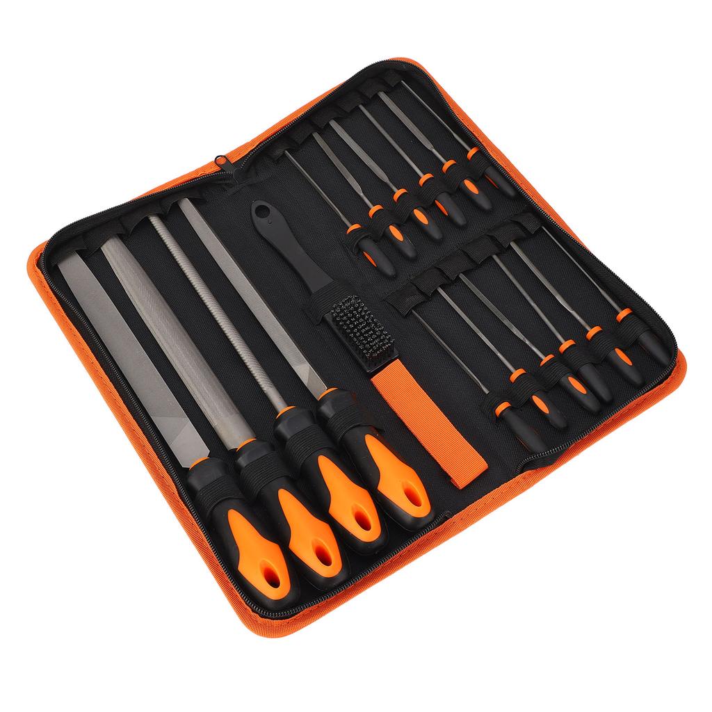 18Pcs Files Set Tool T12 Steel Metal Professional Flat Triangular Half Round Large Needle Hand File