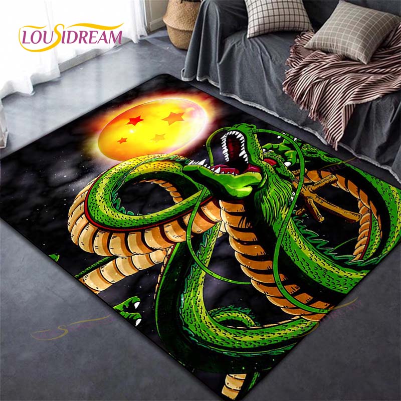 Alfombra antideslizante con dibujos de Dragon Ball Goku para suelo, alfombra cuadrada de calidad para habitación, suelo de baño y cocina extraíble, alfombra impermeable