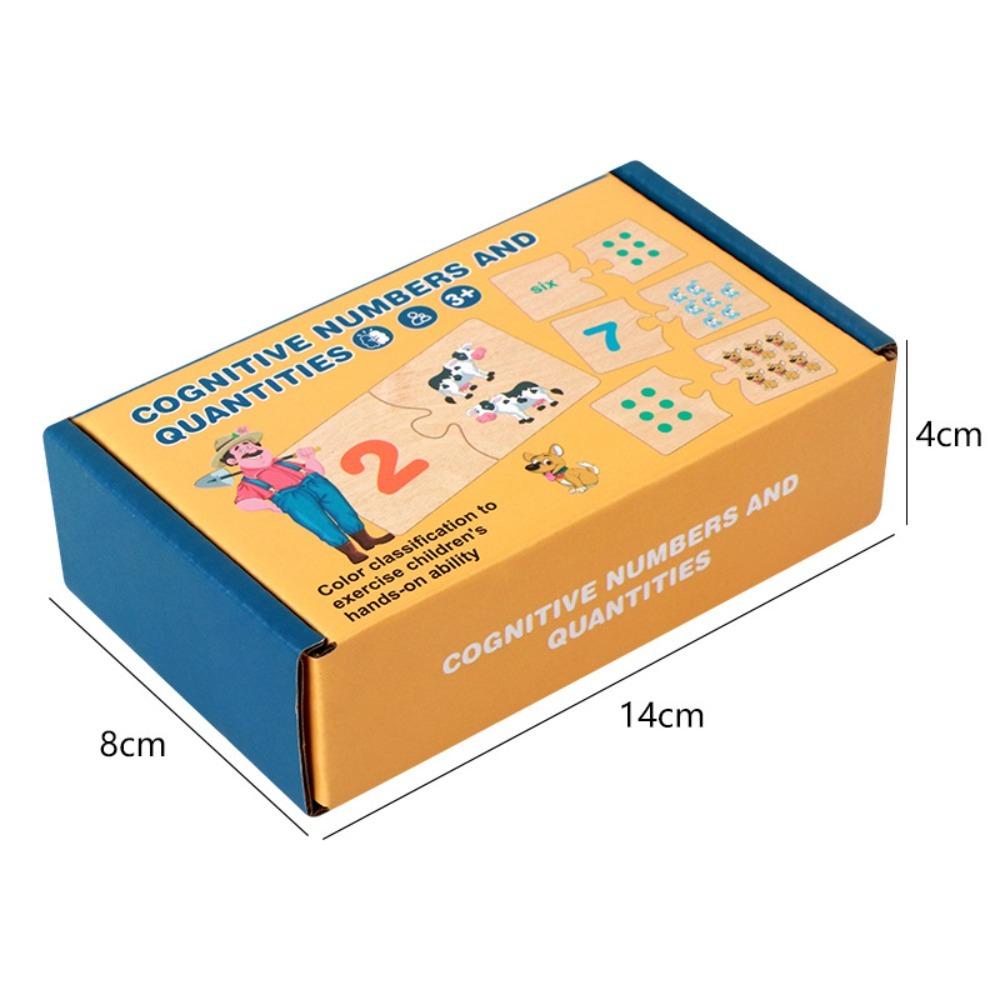 Logical Thinking Training Wooden Number Matching Puzzle Digital Enlightenment STEM Digital Enlightenment Matching Montessori