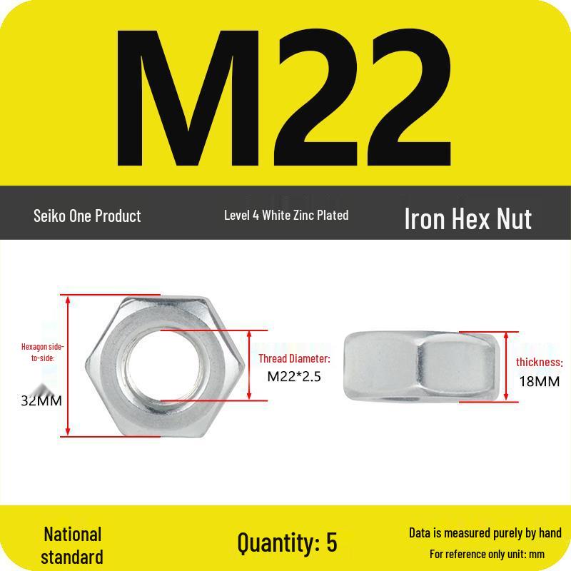 Black Galvanized Nickel-Plated Iron Hex Nut Screw Cap, GB Grades 4.8/8.8/12.9, Sizes M4/M5/M6/M8