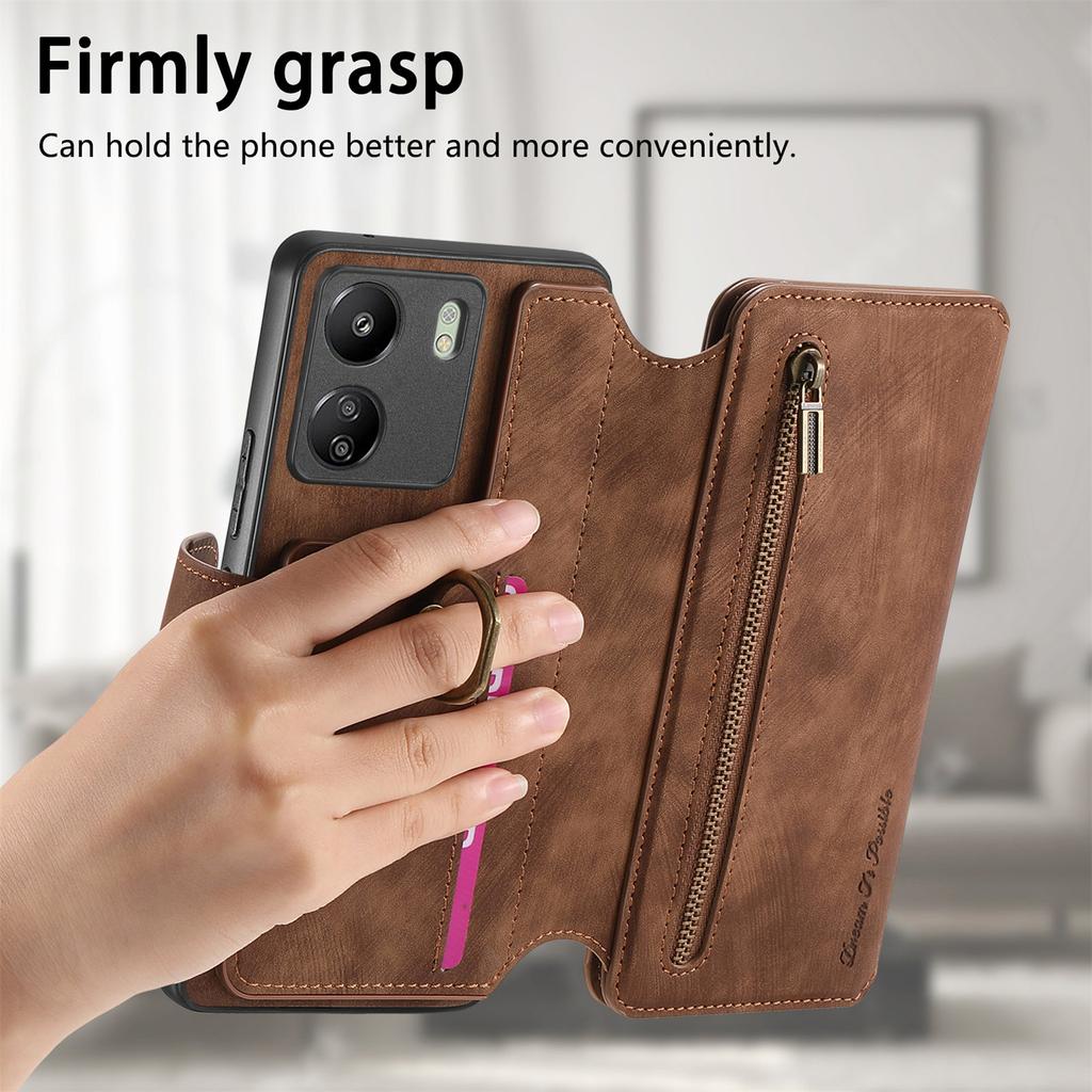 3-in-1 Luxury Leather Wallet Case for Xiaomi/Redmi series.Xiaomi 13 Lite/Poco X5/Redmi Note 12/12C...w/ Stand, Shockproof, RFID, Multi-Slot & Zipper