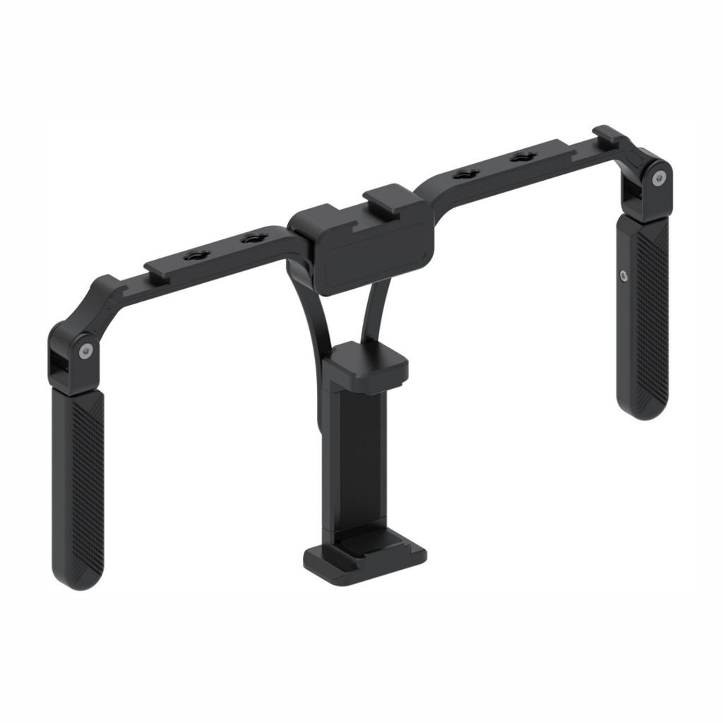 Adjustable Cellphone Clip Clamp Holder for Photography with 2 Cold Shoe Mounts and 360Rotation for Vlog Video Shootings