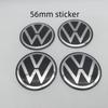 UDXKW1 VW Car 4pcs New Black for 56mm 60mm 65mm 68mm Car Emblem Wheel Hub Center Cap Badge Covers Sticker Decal Styling Accessories
