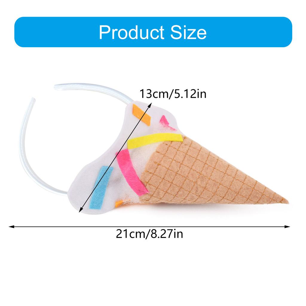 Wesoła Dwustronna Opaska na Głowę Kapelusz Loda Stylowy Nakrycie Głowy na Parady Tematyczne i Rekwizyty Fotograficzne