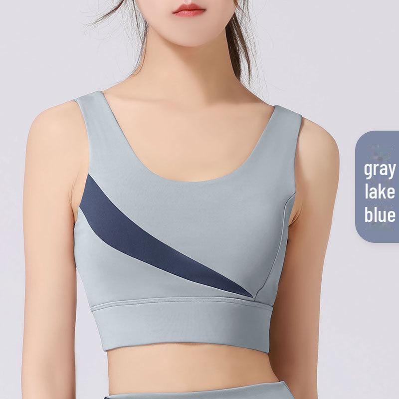 Juyitang Seamless Nude Yoga Vest & Shockproof Sports Bra for Women