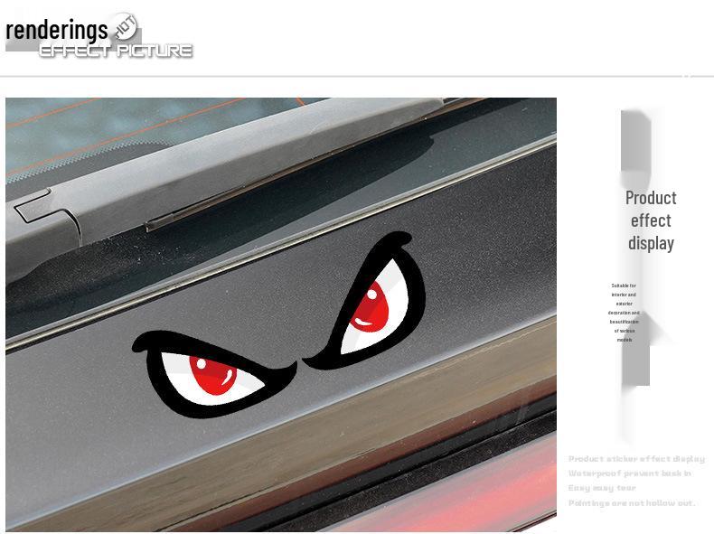 Creative Eye Car Sticker: Personality Decor for Scratch Cover on Car Body, Tail, or Window. Also for Electric Motorcycle.