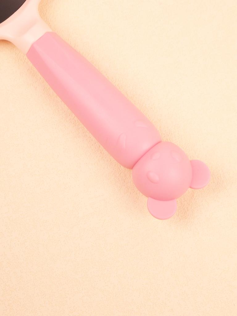 1pc creative design portable circular makeup mirror with handle, compact women's makeup mirror tool Special for real hair wigs