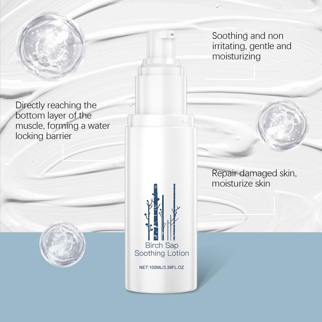 Birch Sap Soothing Lotion Moisturizing, Caring, Hydrating, Smooth, Moisturizing, Nourishing Soothing Lotion 100ml
