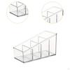 Transparente Desktop 4-Gitter Aufbewahrungsbox 5,9x3,4x2,7 Zoll Platzsparendes PET-Material Fernbedienungen