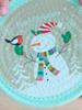 Christmas Printed Round Coasters Elf Snowman Insulated Non-slip  Anti-scald Woven Mat Home and Decoration Kitchen Utensils