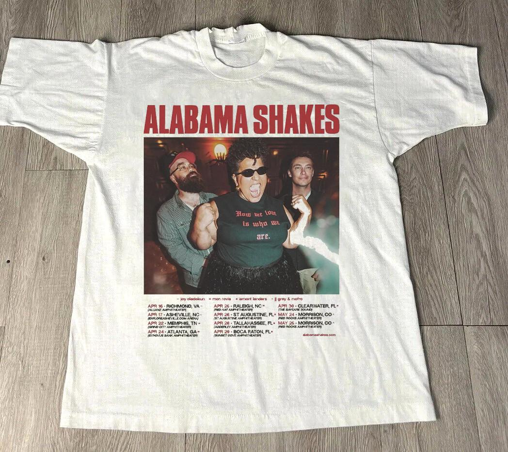 Hot Alabama Shakes Band Spring Tour White Colour S to 5XL Concert Shirt SN560 Unisex T-Shirt XXXL