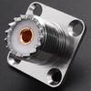 ABBY-2X UHF SO-239 Female Jack Square Shape Solder Cup Coax Connector For Ham Radio