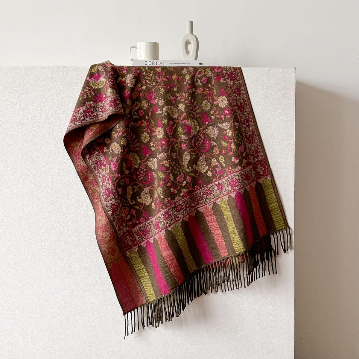 

Зимняя классика Женский шарф Толстый теплый большой платок Универсальный кашемировый двусторонний шарф Модный платок-пончо Эшарп Буфанда 65X200cm