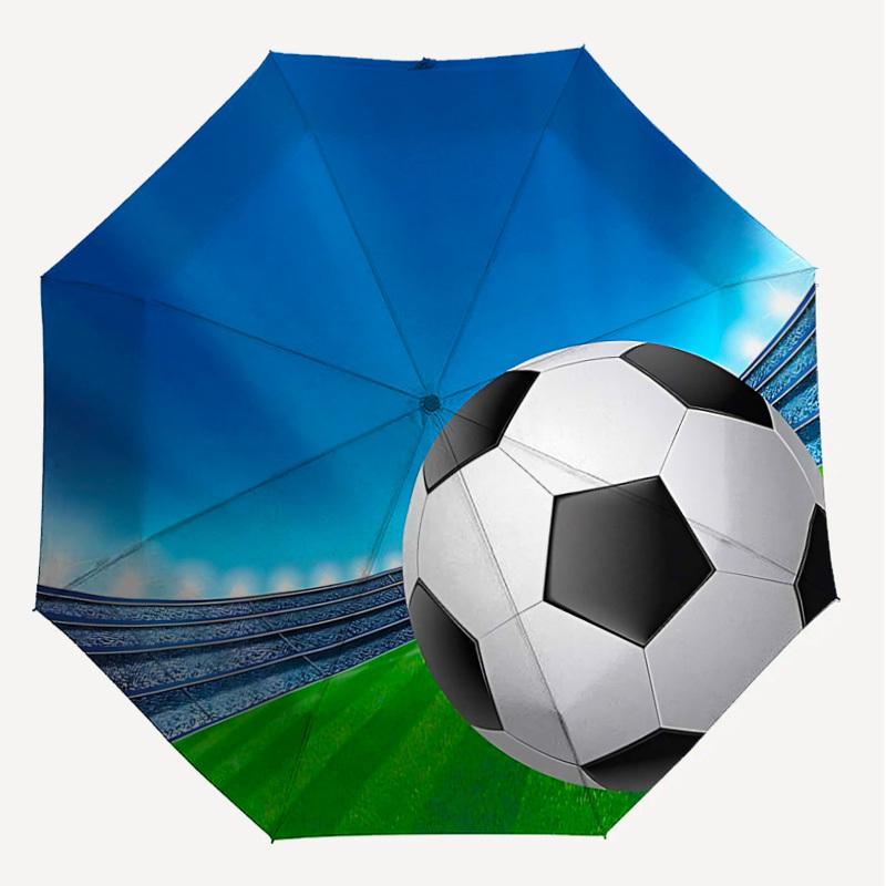 1PC Soccer Ball Umbrella-8-Rib Reinforced, Automatic Open, Lightweight & Durable, Fashion Accessory for Outdoor, H0362