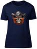Cowboy Skull Unisexs TShirt Sleketon Head Gothic Flame Ladies Gift Tee