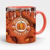Ceramiczny Kubek z Motywem Halloweenowej Dyni