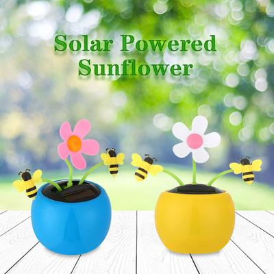 Parts Fun Electric Toys Car Decoration Solar Energy Desk Ornaments Toys Dancing Flower