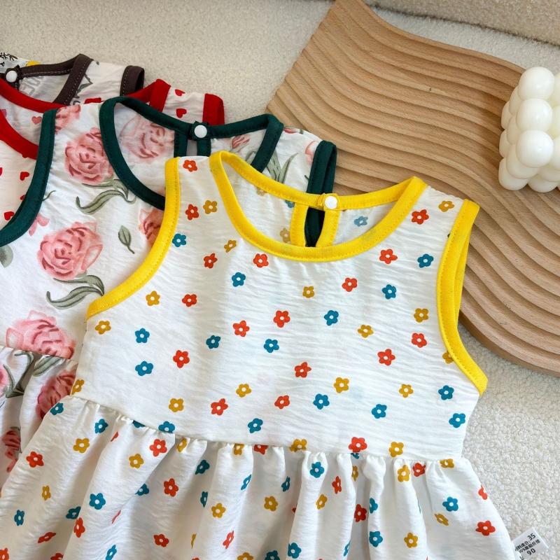 Fashion Printed Sleeveless Girls Dress Newborn Princess Dress Baby Girls Clothes Baby Girl Leisure Dress Baby Clothing