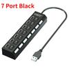 USB 2.0  HUB 4/7 Port Multiple Expander With ON/OFF Switch Multi USB Splitter Hub 4ports 7ports Adapter Computer Accessories