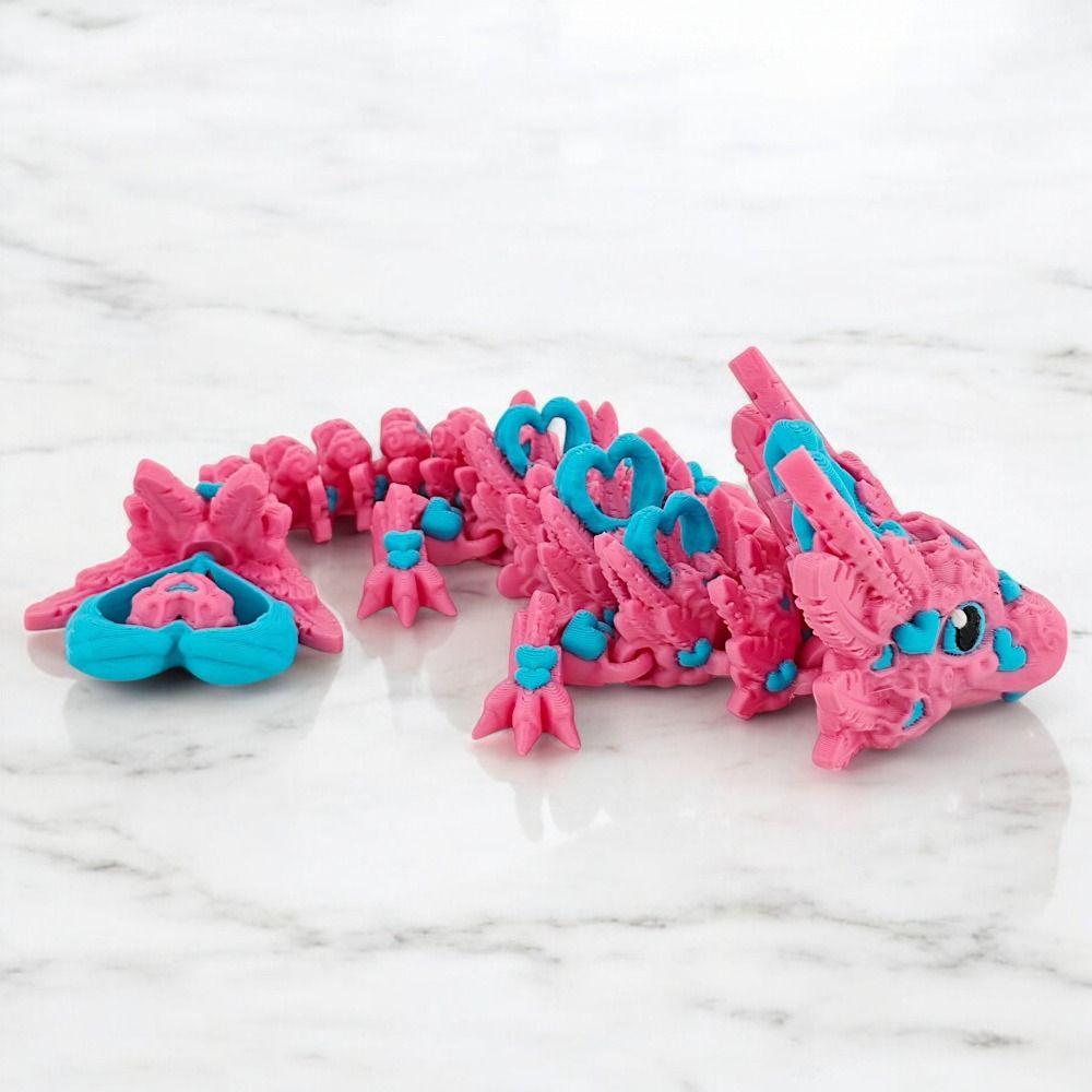 Cartoon 3D Printed Dragon Realistic 3D Articulated Dragon Toys Kid Gift