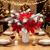 Green Pine Leaves Christmas Pine Branches Red Berry Artificial Plant  Home Decoration