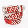 Sequins Waist Belt with Diamond Pin Buckle Adult Personality PU Waist Belts for Adult Costume Pants Adjustable Length
