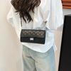 New Diamond Chain Bag, Fashionable and Simple Shoulder Bag, High-end Tofu Bag, Cowhide Underarm Bag, Women's Messenger Bag Tide