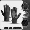 Winter Warm Outdoor Riding Bike Fishing Polar Fleece Gloves Exposed Two-finger Touch Screen Non-slip Waterproof Unisex New Glove