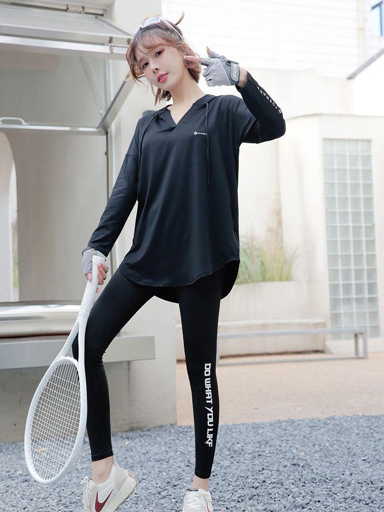 Dámská rychleschnoucí sportovní mikina s kapucí - Podzim/Zima Dlouhý rukáv Plus size pro běh, posilovnu a jógu