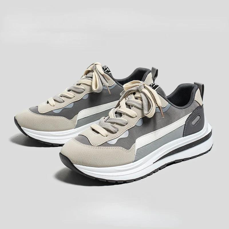 Fashion Platform Sneakers for Men Breathable Casual Shoes Sport  Wedge Men Shoes Walking Shoes Color Matching Shoes Men 2024 New