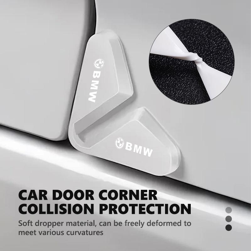 SHEJ3 Car Door Corner Bumper Guards Triangle Decals Scratch Protection For BMW M 1 3 4 5 6 7 Series M3 M6 F01 F02E34 E36 E70 F10 X6 X1