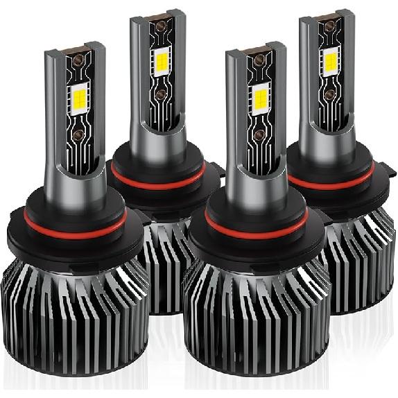 Compatible for Toyota Corolla 2001-2013 Light Bulbs, High/Low Beam 6500K White Light Combo Kit, Plug-N-Play, Powersports Bulbs, 4-Pack