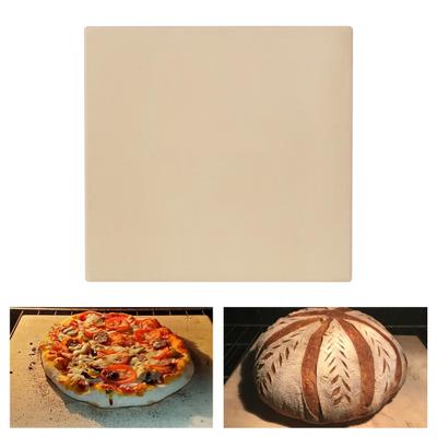 Kordierit Pizzasten för Ugn och Grill Fyrkantig Bakplåt Termisk Stöttålig Matlagning