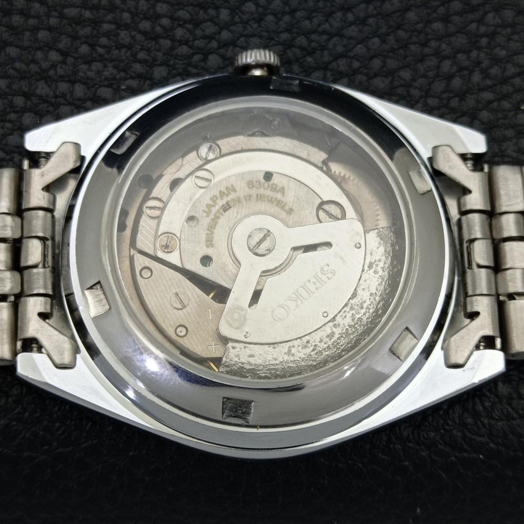 JAPAN VINTAGE REFURBISHED SEIKO AUTOMATIC 6309A MENS GREEN DIAL WATCH a701693-5 R206c-a701693