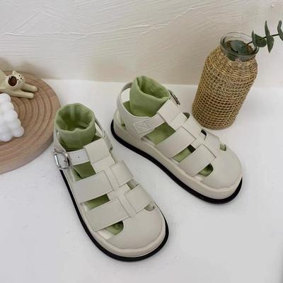 Damen Sandalen Ausgeschnitten Plateau Damenschuhe für Frauen Schnallenriemen 2025 Sommer Designer Damen Sandalen Frau Sandale