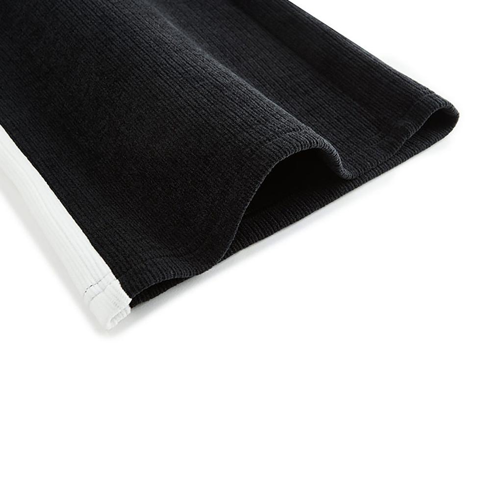 Anta Loose Fit Casual Warm Knitted Sports Pants Women bottoms Basic-Black Paper-White 162447324S-3