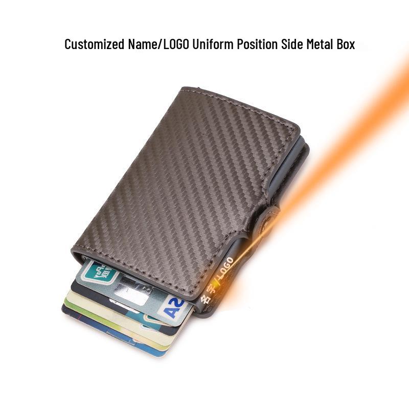 RFID Carbon Fiber Multi-Card Wallet - Anti-Demagnetization, Multi-Functional Credit Card Holder