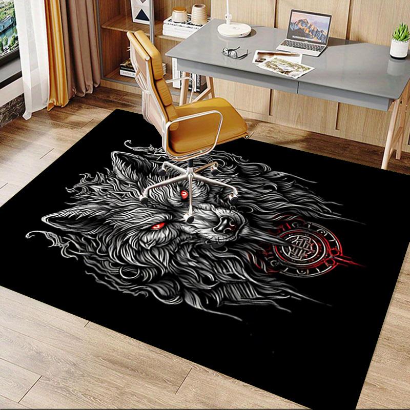 1pc Wolf Head Carpet, Office Rug Outdoor Mat Home Decor Area Carpet Festival