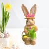 Easter Bunny Figurine Statue Decor Ornament Animal Sculpture for Yard
