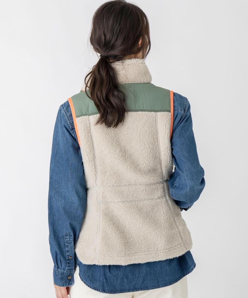 LL Bean Bean Sherpa Fleece US Lead 1000184457 Women's Vest, Fit, Petite, Medium, Gray,
