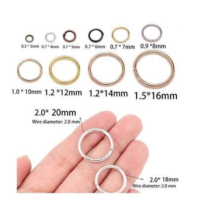 50-200 unids/lote anillos de salto de 4-20mm conectores de anillos divididos para accesorios de fabricación de joyería Diy