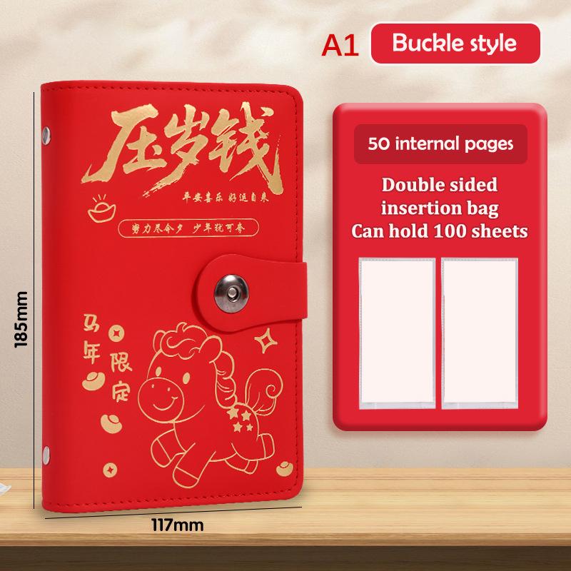 

With Password Lock 100 Envelopes Money Saving Challenge Lucky Money Pu Savings Binder Reusable Portable Money Collection Book A1