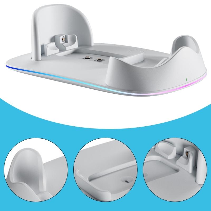 Charging Station Dock Quick Power Charging Base with Intelligent Temperature Control and LED Light for MR Glasses