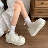 Fashion Elegant Thick Sole Shallow Mouth Casual Single Shoes for Women Autumn 2025 New Comfortable Versatile Lace Design Mary Jane Shoes
