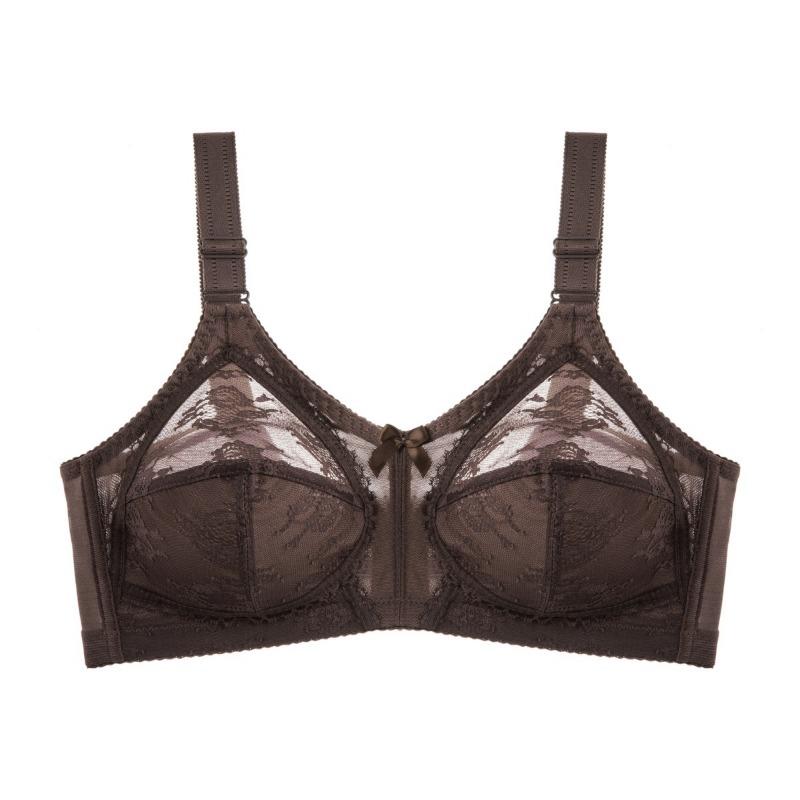Übergröße Damen Ultra Dünn Vollschale Ohne Schwamm Sexy Spitze Ohne Bügel Transparent BH