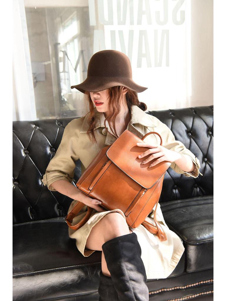 2025 Damenmode Rucksack aus echtem Leder - Multifunktional und stilvoll