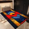Geometric Living Room Rugs Decoration Bedroom Floor Flannel Mats Customizable Cloakroom Short Velvet Office Carpet Washable